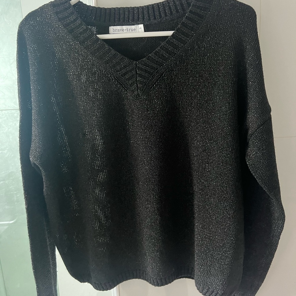 Brave+True Black Knit Sweater